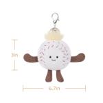 Cute Apricot Lamb Plush Keychain for Kids