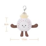 Cute Apricot Lamb Plush Keychain for Kids