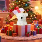 Cuddly 8-Inch White Polar Bear Plush Toy