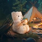 Cream Apricot Lamb Plush Teddy Bear 8 Inches