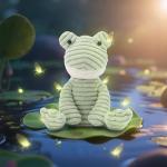 Apricot Lamb Plush Corduroy Frog Soft Toy