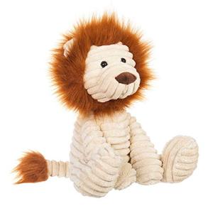Medium 12-Inch Soft Corduroy Lion Plush Toy