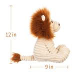 Medium 12-Inch Soft Corduroy Lion Plush Toy