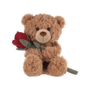 Apricot Lamb Plush Teddy Bear with Roses 8