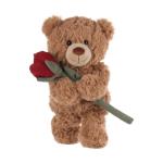 Apricot Lamb Plush Teddy Bear with Roses 8