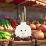 Garlic Stuffed Apricot Lamb Plush Toy for Kids