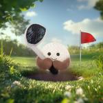 Apricot Lamb Golf Stuffed Animal Plush Toy