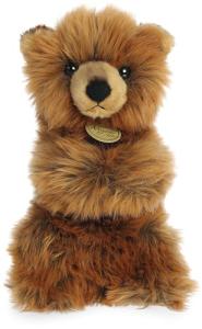 Miyoni Grizzly Bear Cub Plush Toy - 10 Inches
