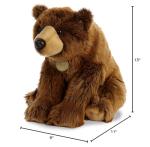 Aurora® Realistic Grizzly Bear Plush Toy - 13 Inches