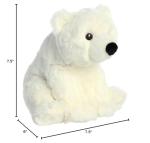 Eco-Friendly Polar Bear Stuffed Animal - 7.5 Inches