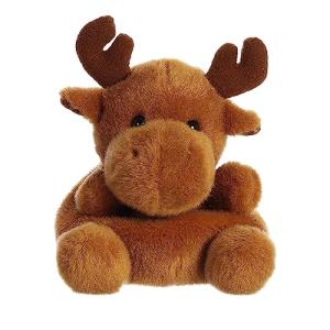 Cinnamon Moose Plush Palm Pal - 4.5 Inches