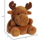 Cinnamon Moose Plush Palm Pal - 4.5 Inches