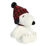 Aurora Snoopy Winter Plaid Stuffed Animal