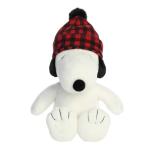 Aurora Snoopy Winter Plaid Stuffed Animal