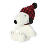 Aurora Snoopy Winter Plaid Stuffed Animal