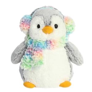 Aurora Pompom Penguin Rainbow Muffs Stuffed Animal
