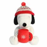 Snoopy Winter Hat Plush with Mug - 12 Inches
