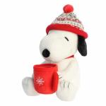Snoopy Winter Hat Plush with Mug - 12 Inches
