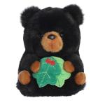 Aurora Festive Rolly Pet Blizzard Black Bear Plush