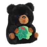 Aurora Festive Rolly Pet Blizzard Black Bear Plush