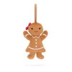 Jellycat Festive Gingerbread Ruby Plush Ornament