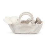 Jellycat Rock-a-Bye Mouse Plush Toy with Basket