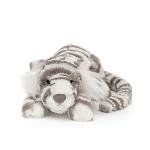 Jellycat Sacha Snow Tiger Plush Toy, 8 inches