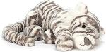Jellycat Sacha Snow Tiger Plush Toy, 8 inches