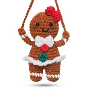 Gingerbread Girl Crochet Plushie - Perfect Gift