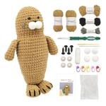 Beginner Amigurumi Crochet Kit - Hugging Seal Plushie