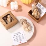 Mini Plush Worry Bear with Hat and Card