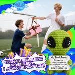 Cute Crochet Alien Plush Toy for Friends
