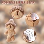 Mini Plush Worry Bear with Hat and Card