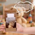 Mini Plush Worry Bear with Hat and Card