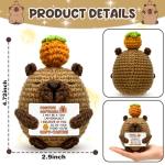 Funny Crochet Capybara Plush Toy Gift for Xmas