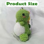 Adorable Green Plush Dinosaur Keychain Charm