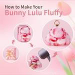 Soft Plush Bunny Keychain with Wish Card