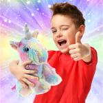 DolliBu Rainbow Unicorn Plush Stuffed Animal 12 Inch
