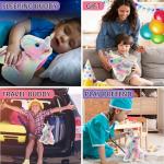 DolliBu Rainbow Unicorn Plush Stuffed Animal 12 Inch