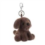 Apricot Lamb Plush Chocolate Labrador Dog Keychain