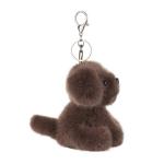 Apricot Lamb Plush Chocolate Labrador Dog Keychain