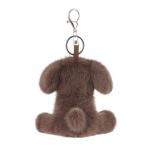 Apricot Lamb Plush Chocolate Labrador Dog Keychain
