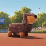 Soft Apricot Lamb Henry Dachshund Plush Toy