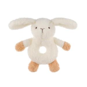 Cute Apricot Lamb Baby Bunny Rattle Plush Toy
