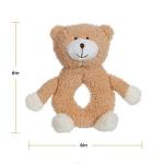 Apricot Lamb Baby Rattle Plush Lovey Bear