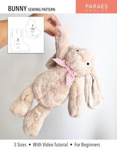 Bunny Sewing Pattern with Video Tutorial for Beginners