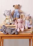 Plush Bear, Bunny, and Mouse Sewing Pattern Kit
