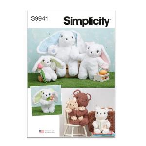 Bears and Bunnies Plush Animals Sewing Pattern