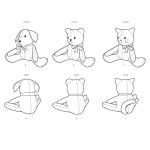 Animal Stuffed Bear, Cat, and Dog Patterns