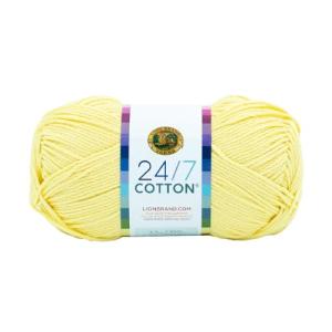Lion Brand 24/7 Cotton Yarn - Lemon 1 Pack